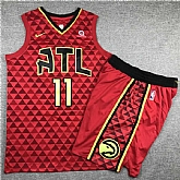 Hawks 11 Trae Young Red Nike Swingman Jersey(With Shorts),baseball caps,new era cap wholesale,wholesale hats
